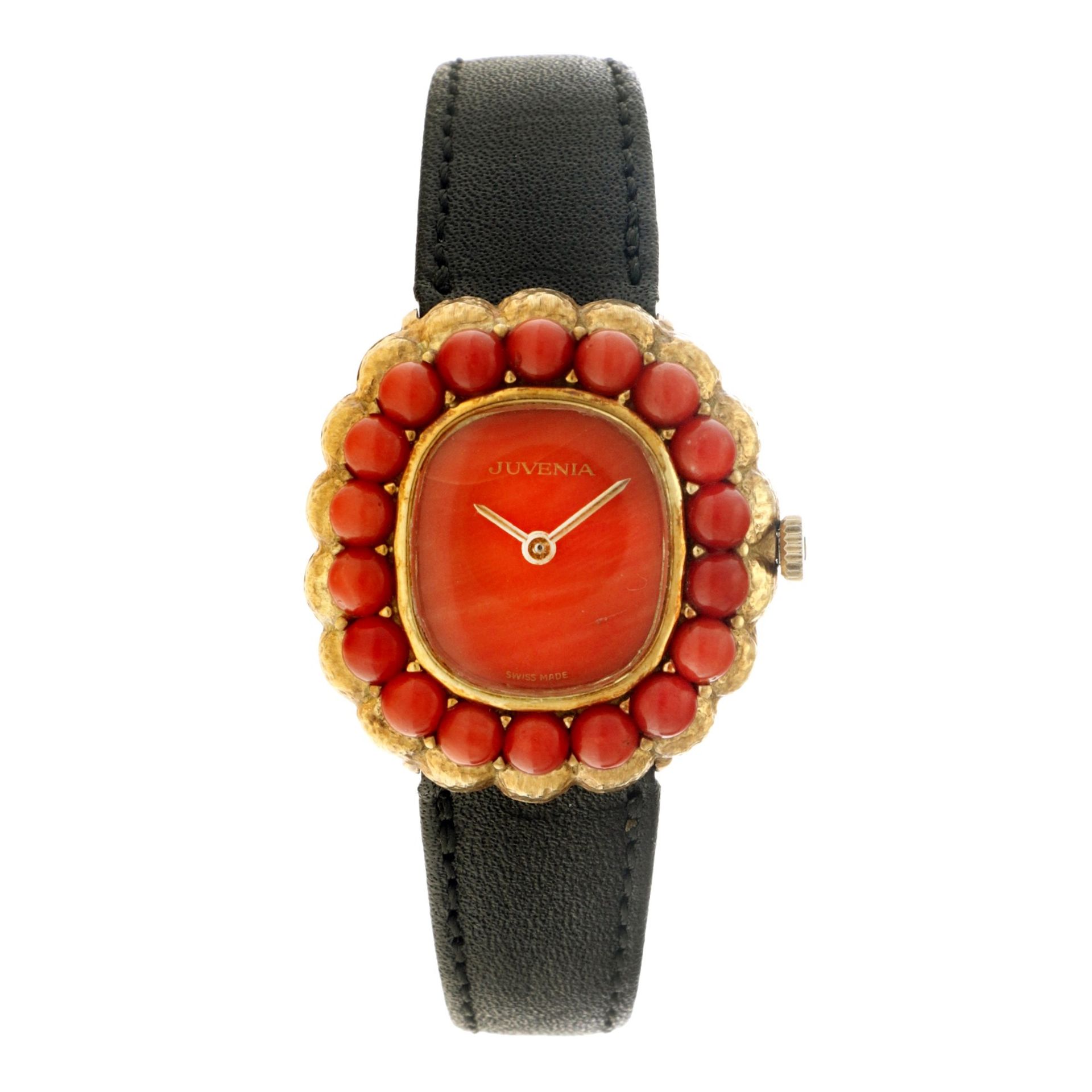 No Reserve - Juvenia 18K. Blood coral - Ladies watch.