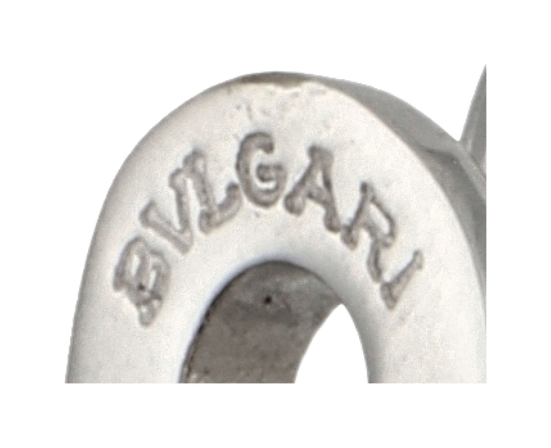 No Reserve - Bvlgari 18K white gold 'Parentesi' stud earrings set with approx. 0.52 ct. diamond. - Bild 3 aus 6