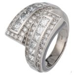 No Reserve - 18K White gold Toi & Moi ring set with approx. 1.95 ct. diamond.