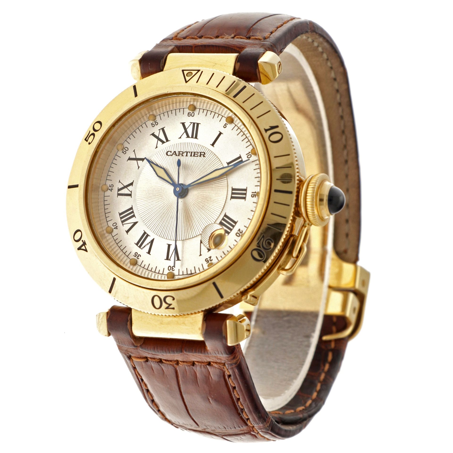 No Reserve - Cartier Pasha 18K. 1027 - Men's watch. - Bild 2 aus 6