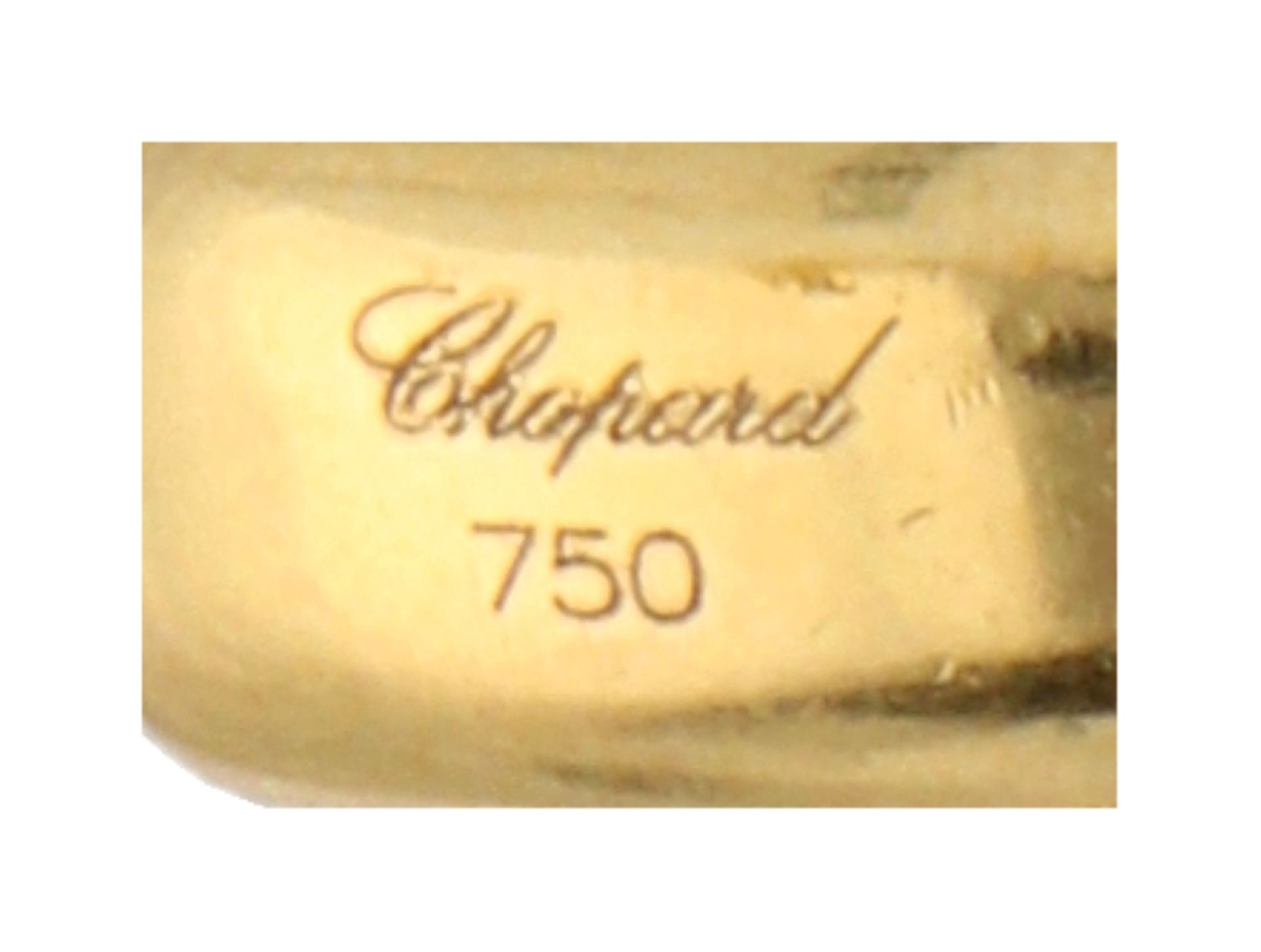 No Reserve - Chopard 18K yellow gold Happy Diamonds stud earrings set with approx. 0.11 ct. diamonds - Bild 4 aus 7