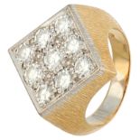 No Reserve - 18K yellow gold ring set with approx. 1.62 ct. diamond.