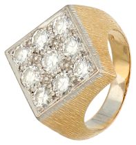 No Reserve - 18K yellow gold ring set with approx. 1.62 ct. diamond.