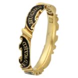 No Reserve - English antique 18K yellow gold memorial ring from 1825.