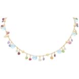 No Reserve - Marco Bicego 'Paradise' collection 18K yellow gold necklace with mix of gemstones