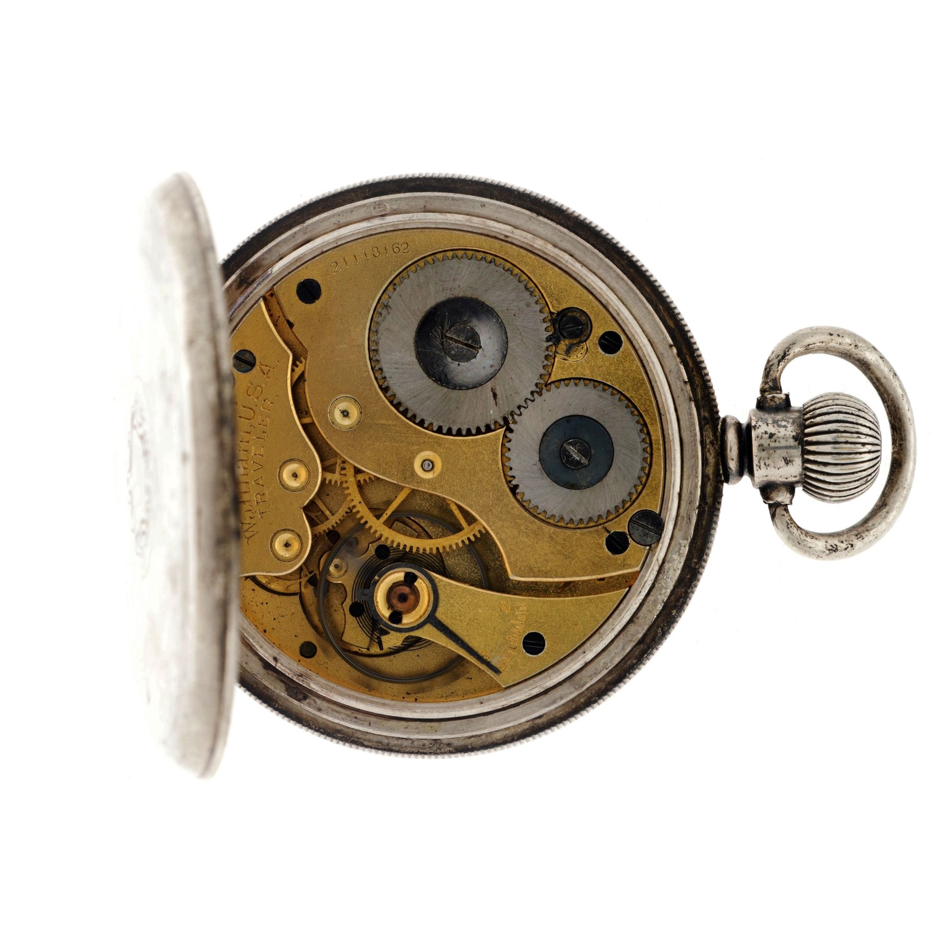 No Reserve - Waltham U.S.A. silver pocketwatch (925/1000) - Men's pocketwatch - approx. 1918. - Bild 7 aus 7