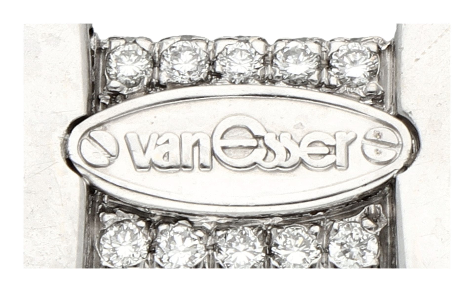 No Reserve - Van Esser 18K white gold link bracelet set with approx. 0.56 ct. diamond. - Bild 4 aus 4