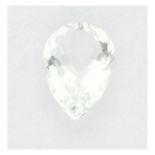 No Reserve - Certified pear cut goshenite of approx. 3.39 ct. 