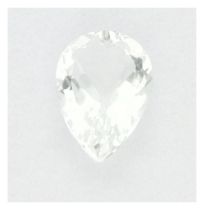 No Reserve - Certified pear cut goshenite of approx. 3.39 ct.