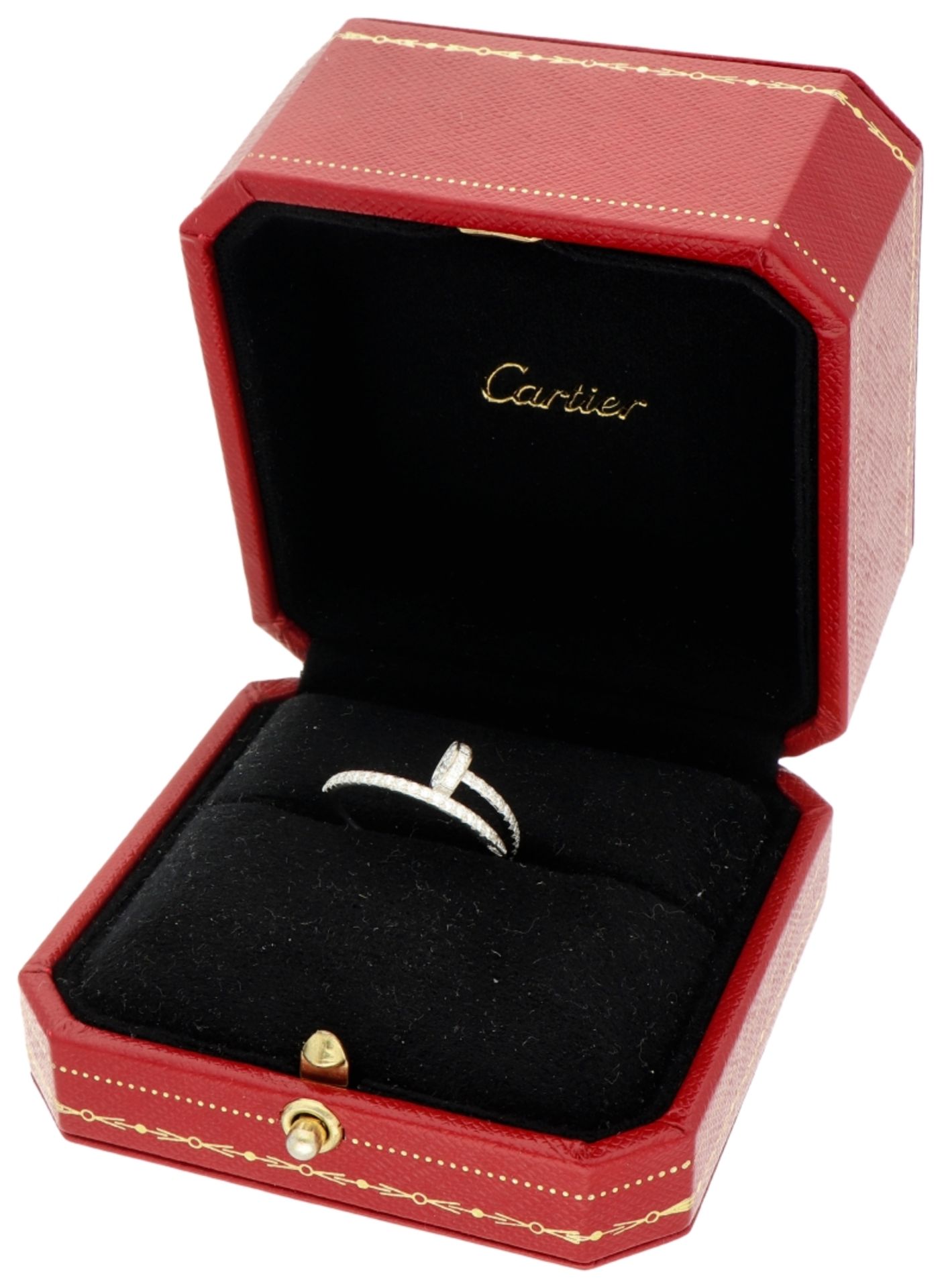 No Reserve - Cartier 18K white gold Juste un clou ring set with approx. 0.40 ct. diamond. - Bild 5 aus 6