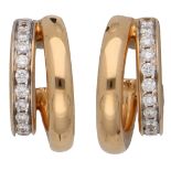 No Reserve - Pomellato 18K yellow gold stud earrings set with approx. 0.32 ct. diamond.