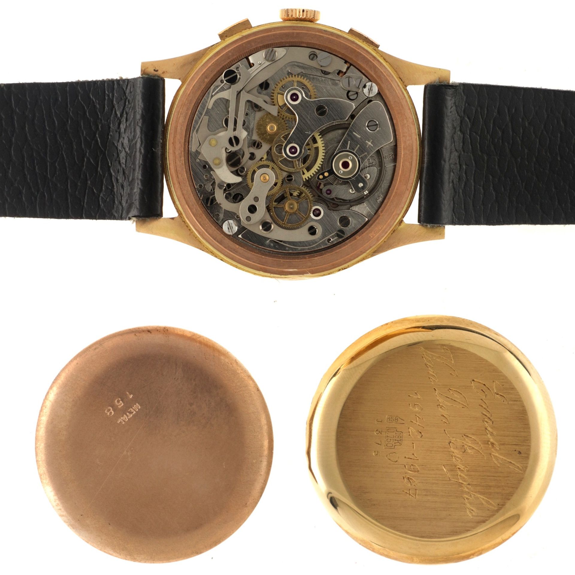 No Reserve - Gigandet Vintage  Chronograph 18K. - Men's watch.  - Bild 6 aus 6