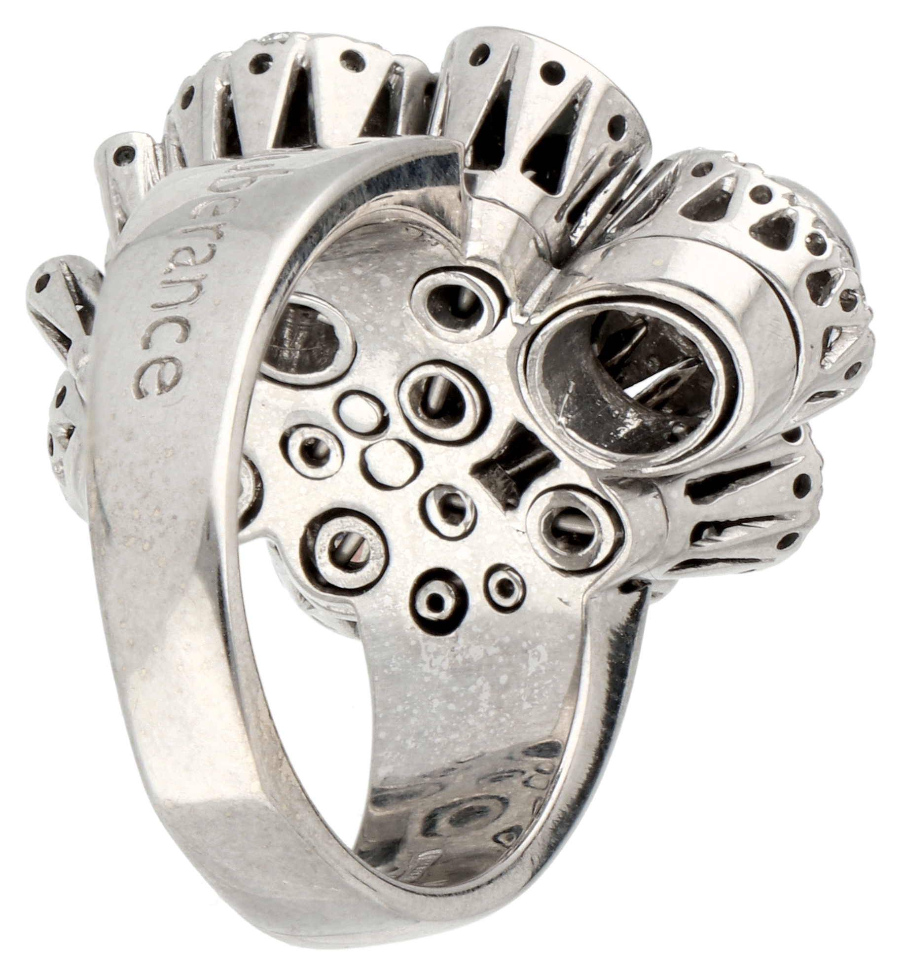 No Reserve - Ponte Vecchio 18K white gold 'Exuberance' design ring with diamond. - Image 2 of 4