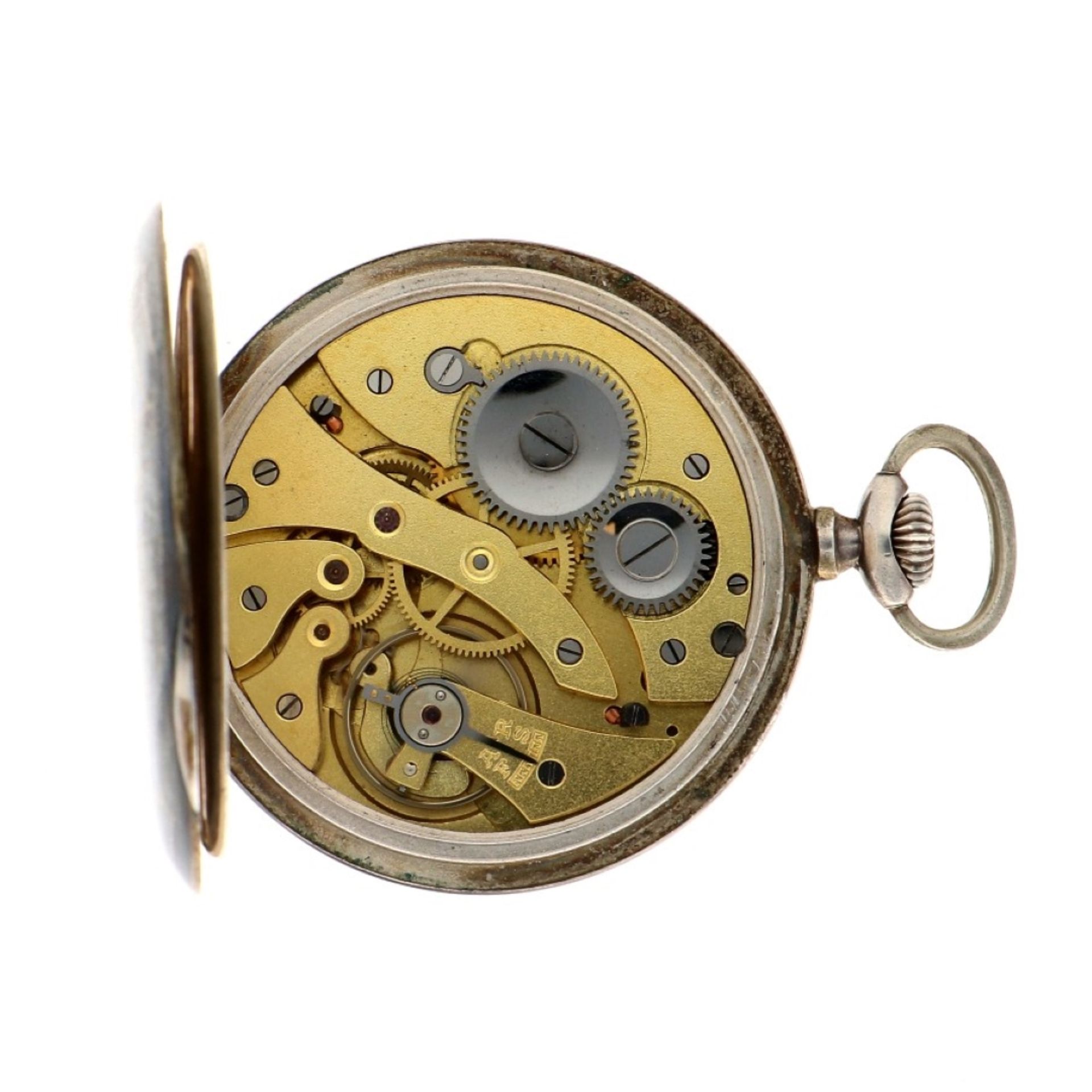 No Reserve - Zena Chronomètre Lever-Escapement silver 800/1000 - Men's pocketwatch. - Bild 3 aus 5