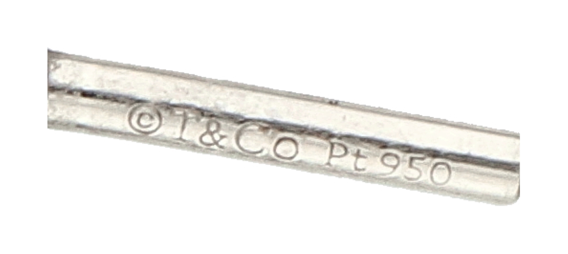 No Reserve - Tiffany & Co. platinum 'Victoria' ear studs set with 0.38 ct. diamond. - Image 5 of 5