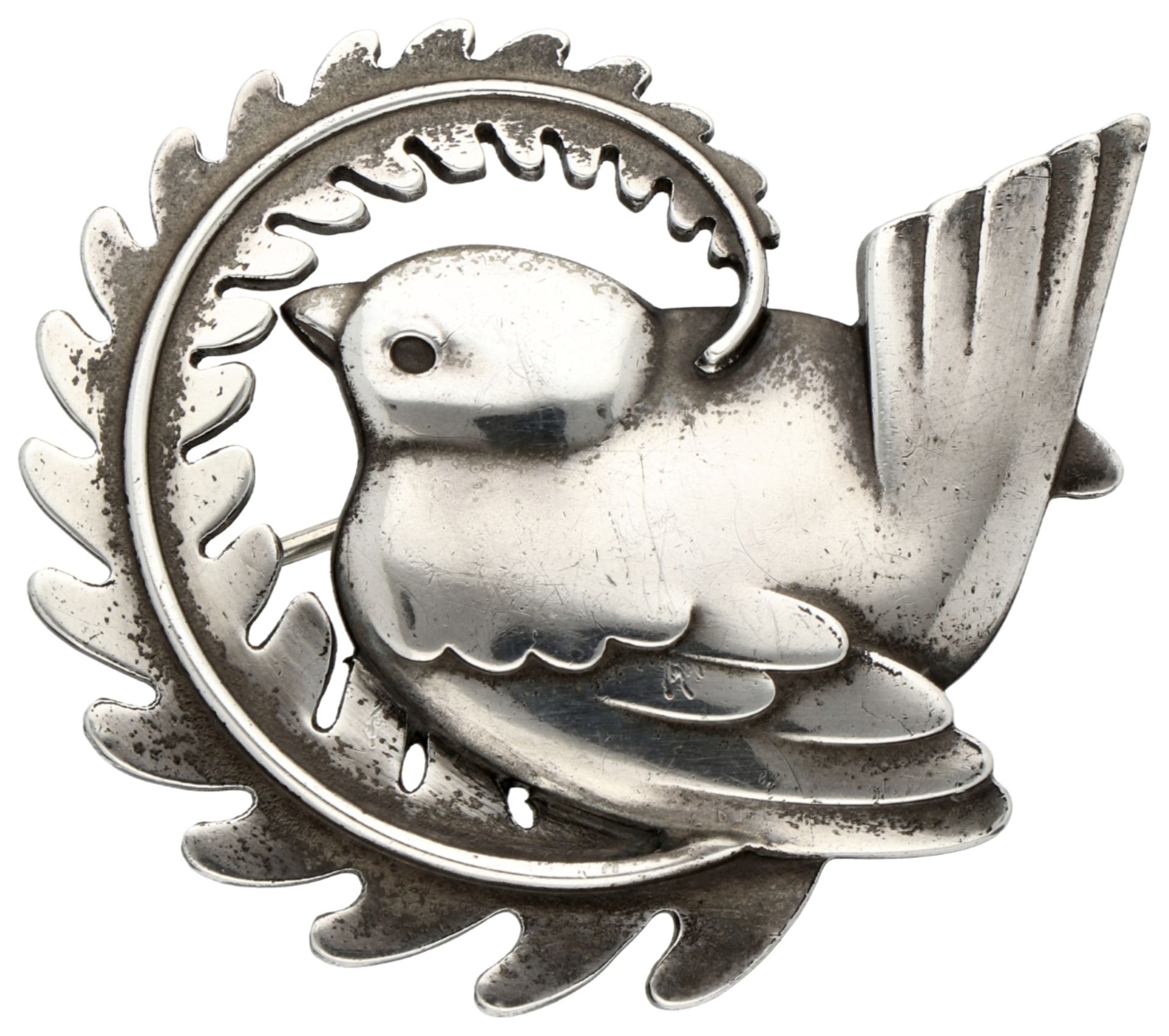 No Reserve - Georg Jensen Sterling silver bird brooch no. 309