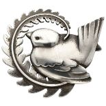 No Reserve - Georg Jensen Sterling silver bird brooch no. 309