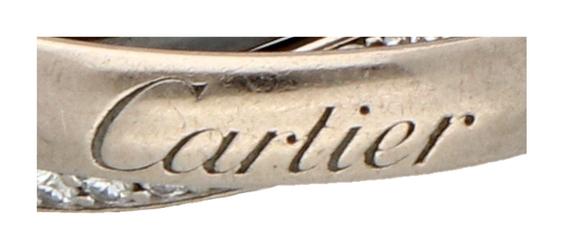 No Reserve - Cartier 18K white gold Trinitiy ring with ceramic and diamond. - Image 5 of 5