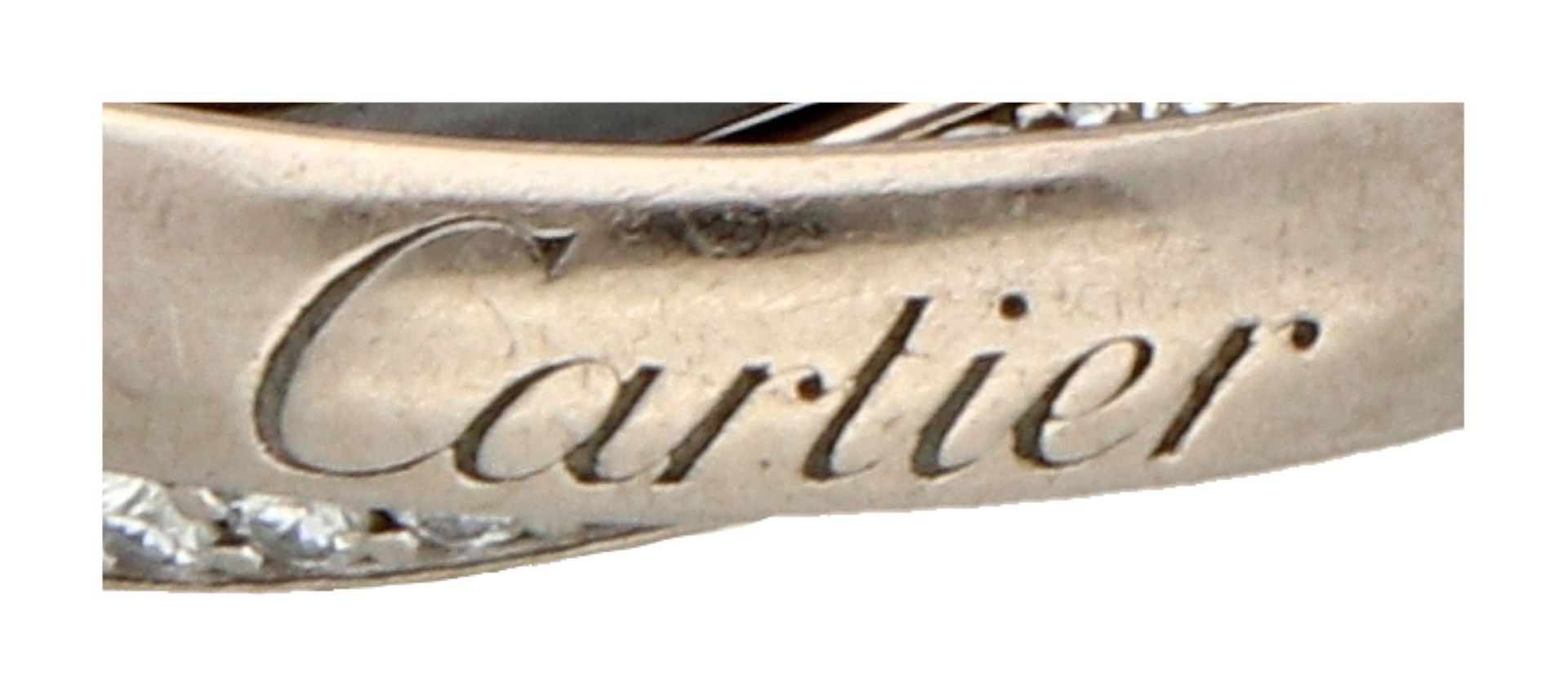No Reserve - Cartier 18K white gold Trinitiy ring with ceramic and diamond. - Bild 5 aus 5