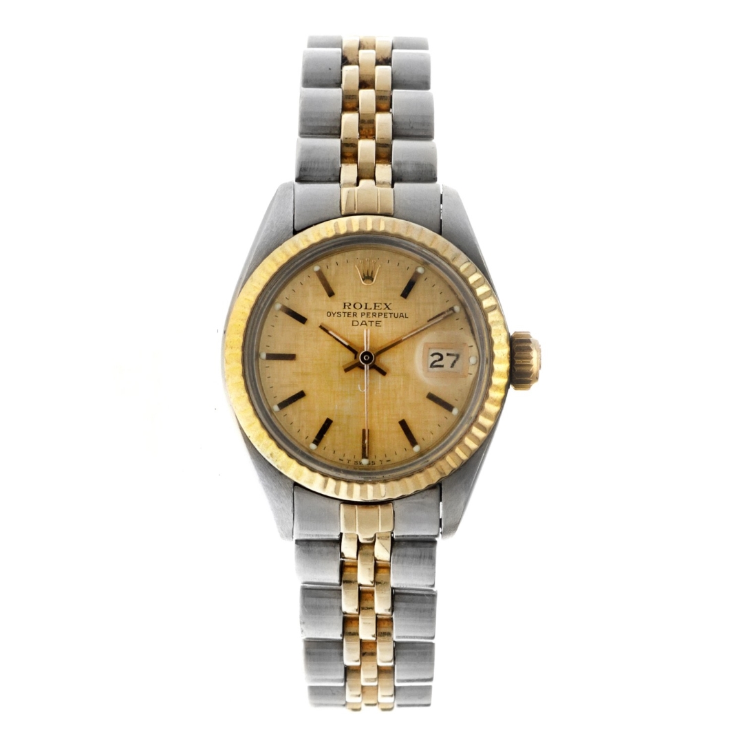 No Reserve - Rolex Date Lady 6917 "linen dial" - Ladies watch - approx. 1981.