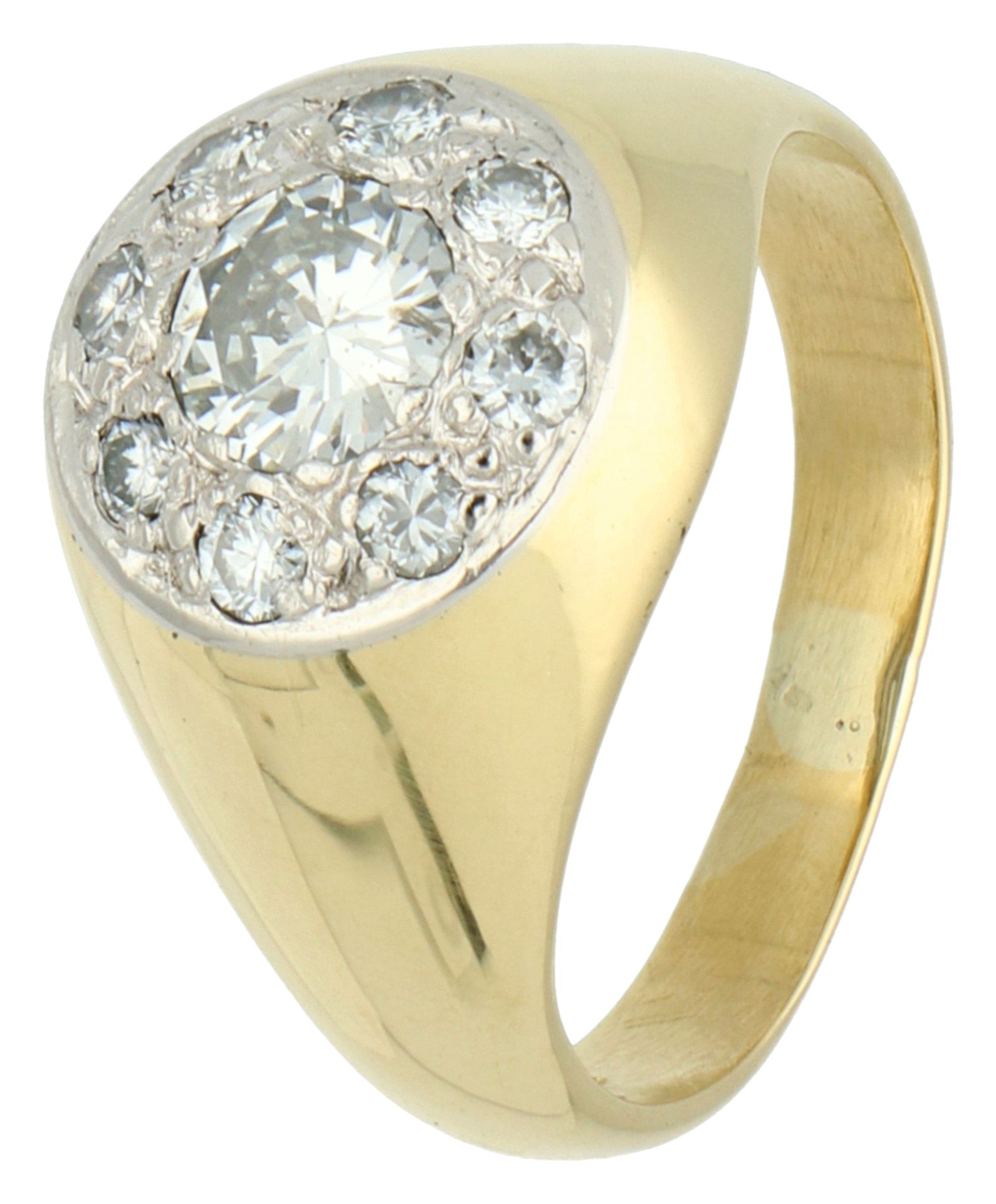 No Reserve - 18K Yellow gold ring set with approx. 0.74 ct. diamond.
