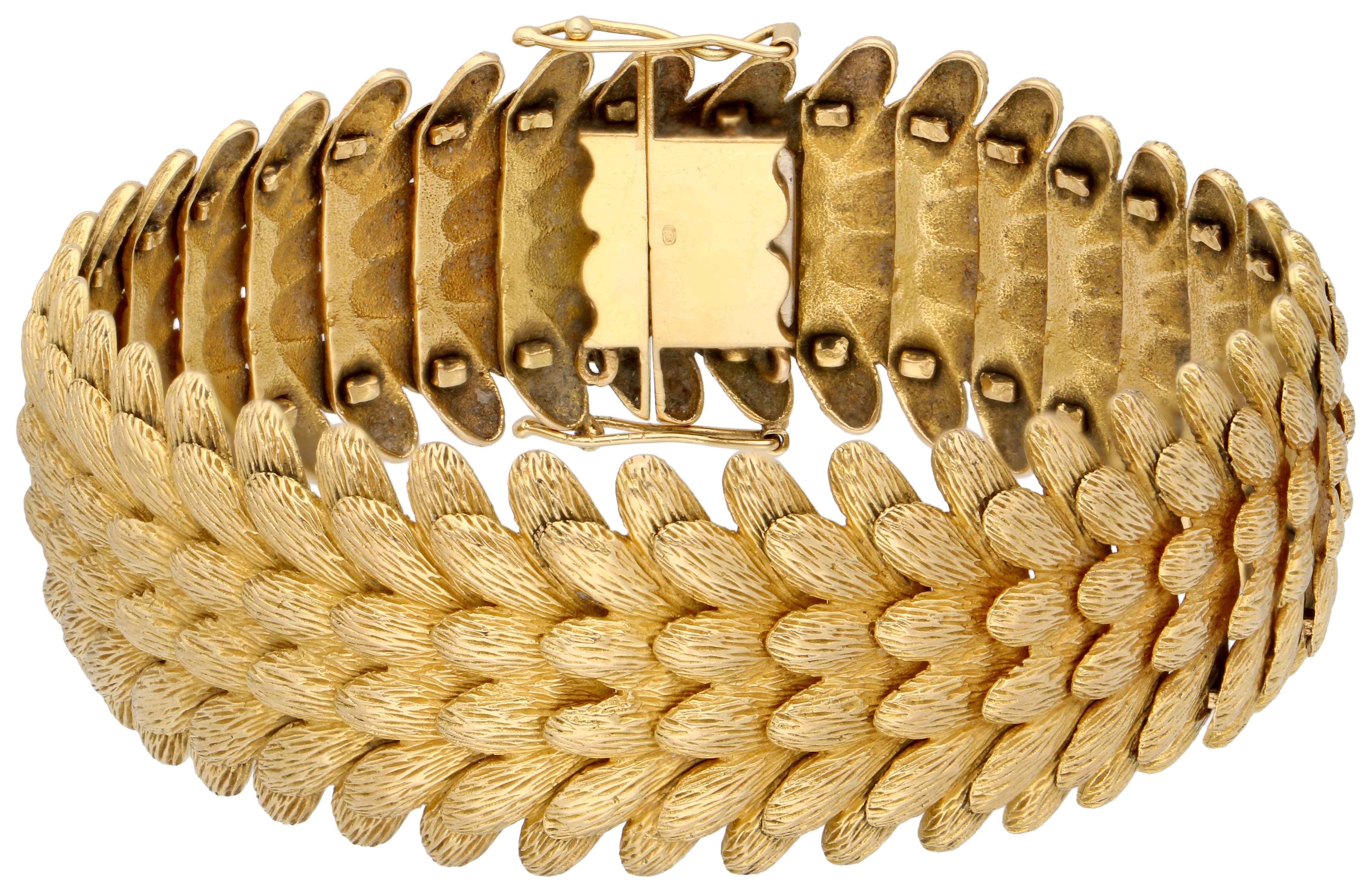 No Reserve - 18K Yellow gold link bracelet.