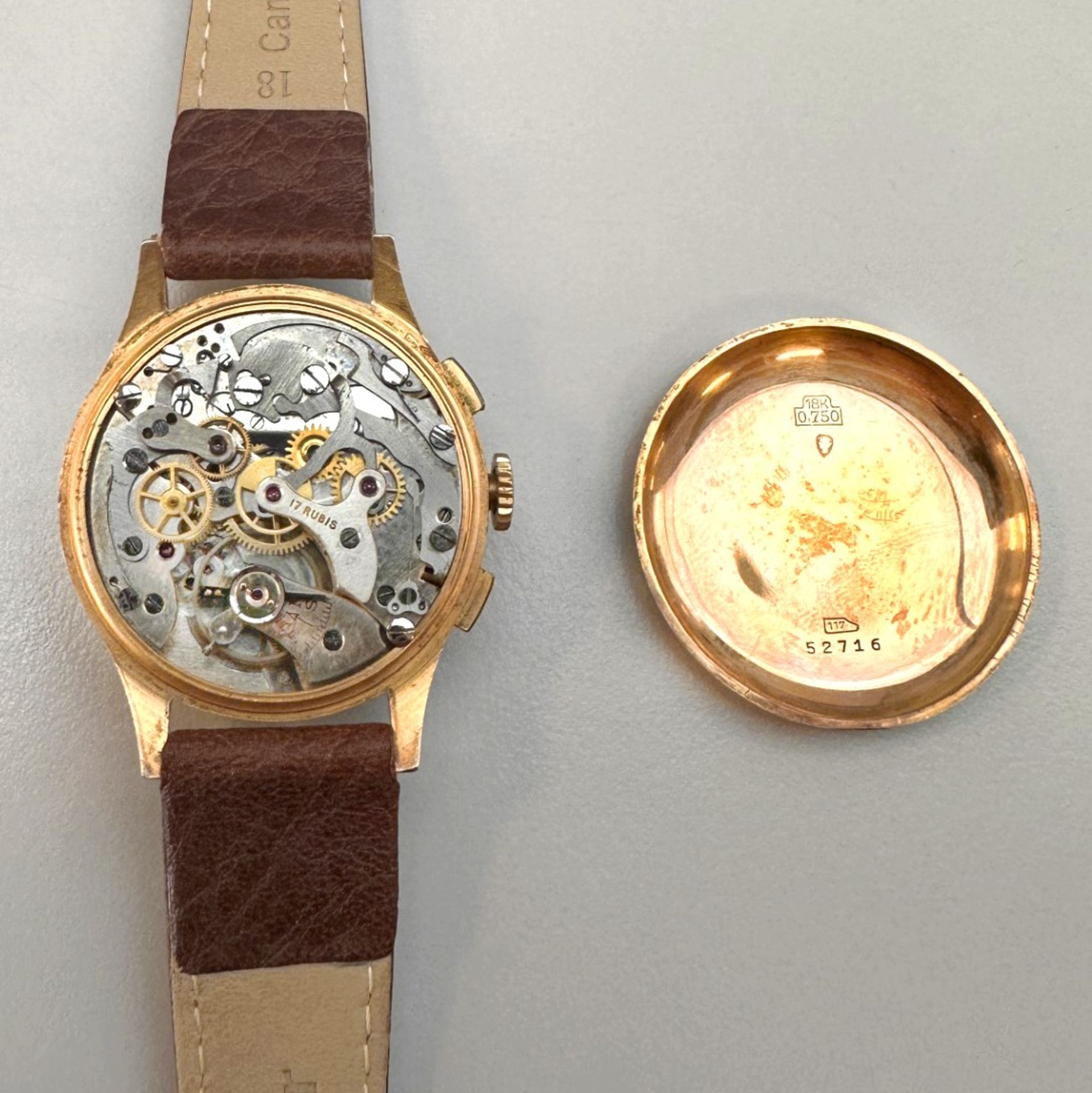 No Reserve - Baume & Mercier vintage 18K. chronograph - Men's watch. - Image 6 of 6
