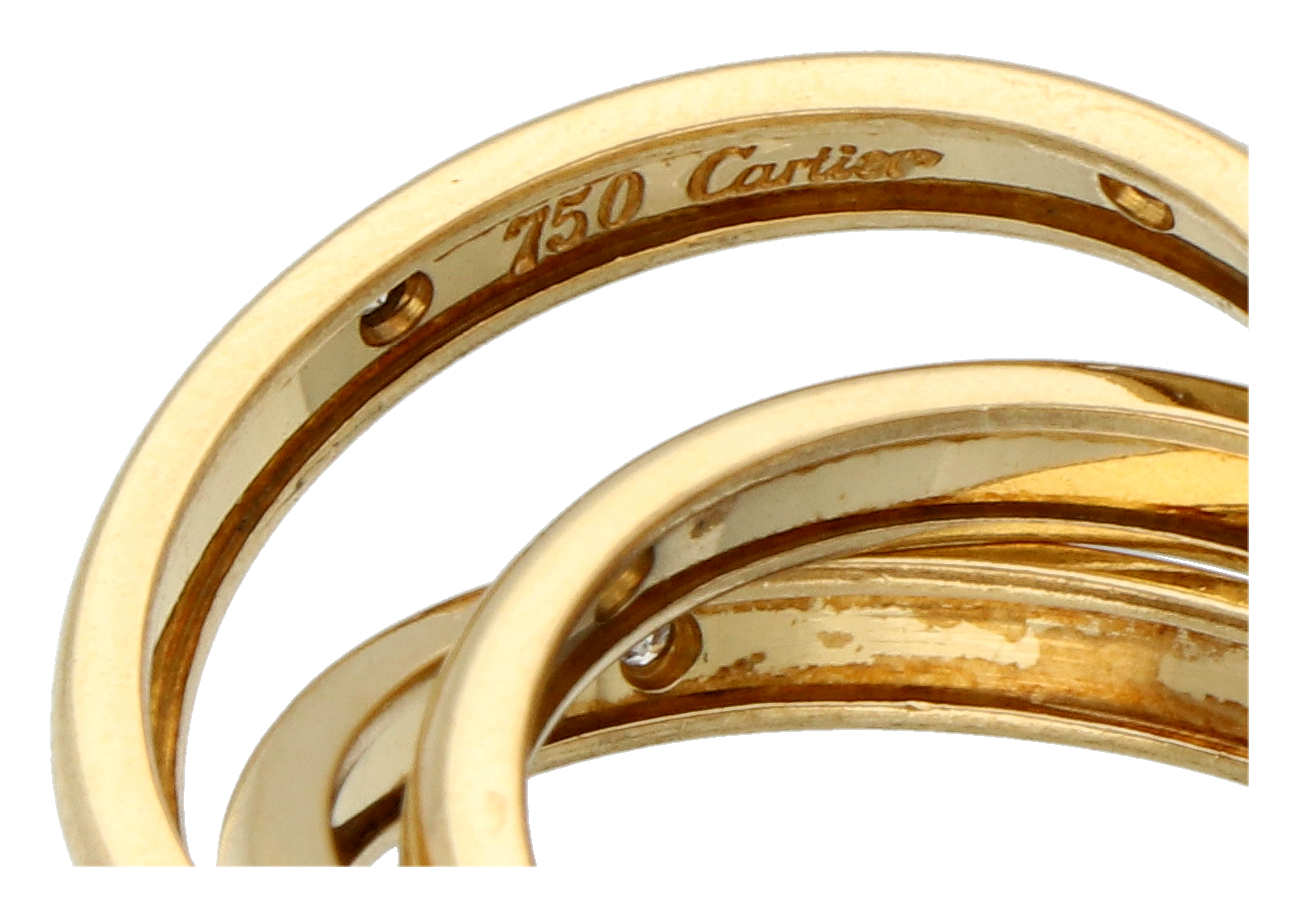 No Reserve - Cartier 18K yellow gold 'constellation trinity triple' ring set with approx. 0.30 ct. d - Image 4 of 4