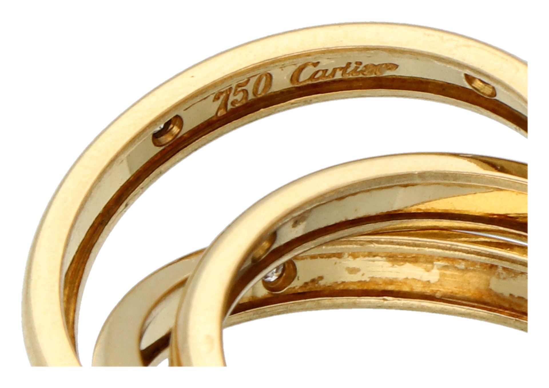 No Reserve - Cartier 18K yellow gold 'constellation trinity triple' ring set with approx. 0.30 ct. d - Bild 4 aus 4