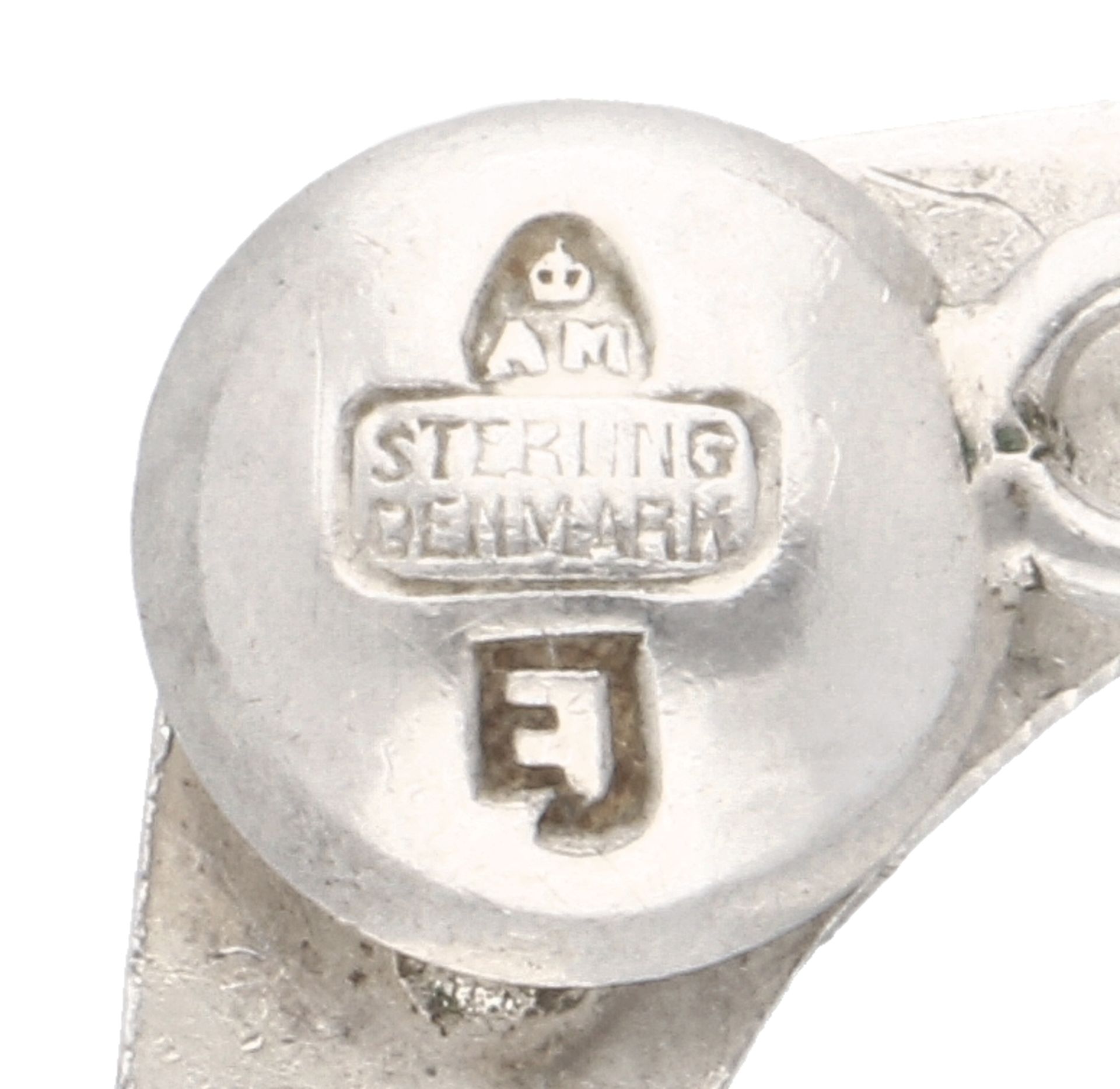 No Reserve - Anton Michelsen sterling silver demi-parure necklace with ear clips - Bild 3 aus 3
