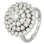 No Reserve - BWG platinum rosette ring set with approx. 1.72 ct. diamond.