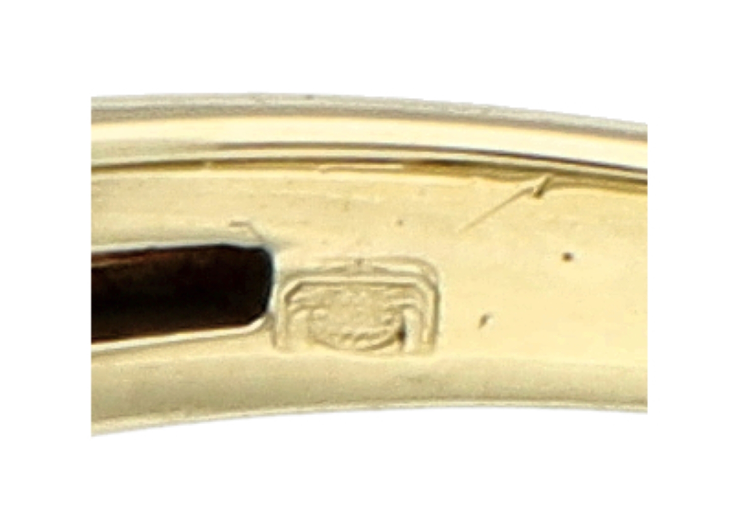 No Reserve - 14K Yellow gold demi-alliance ring set with approx. 0.48 ct. diamond. - Image 3 of 3