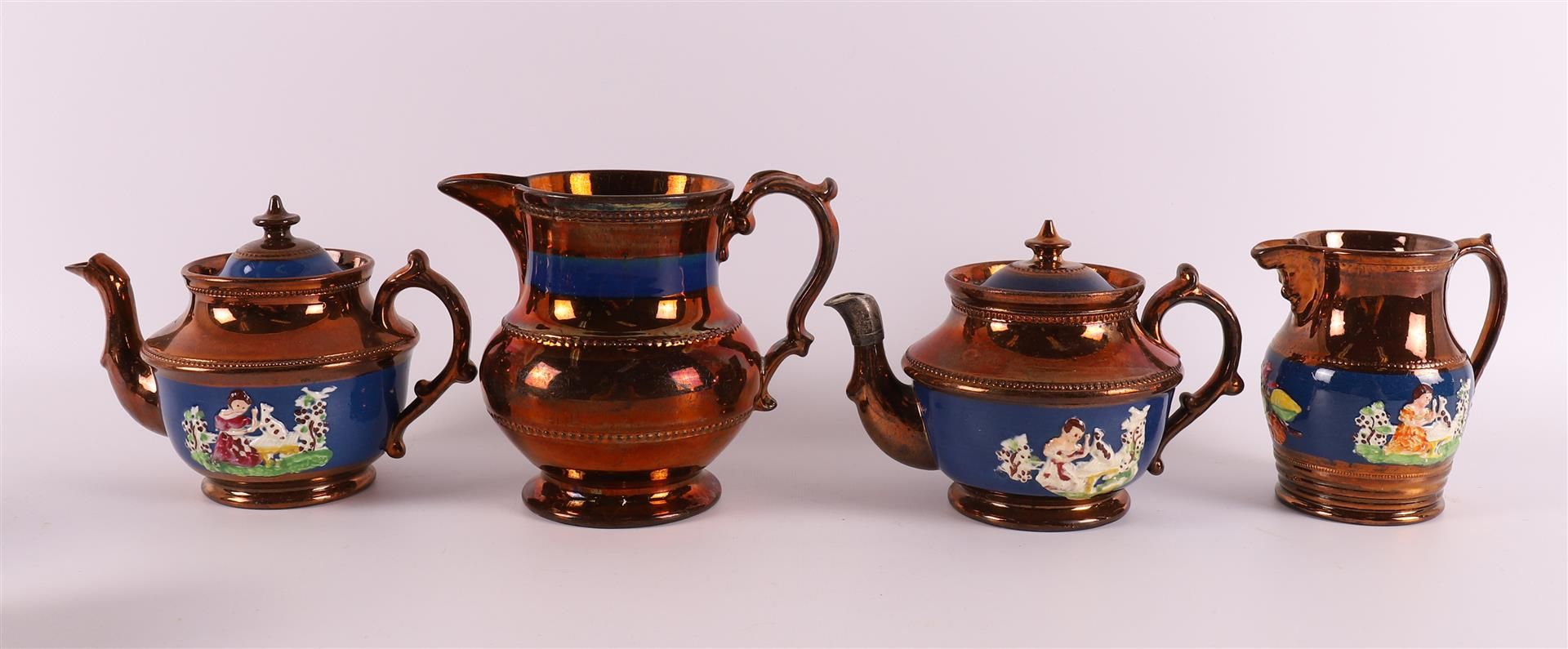 A lot of various goldstone pottery, England, Staffordshire, 2nd half 19th centur - Image 2 of 9