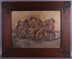 Kelting, Maria (Marie) (Amsterdam 1886-1969) 'Monkey family',