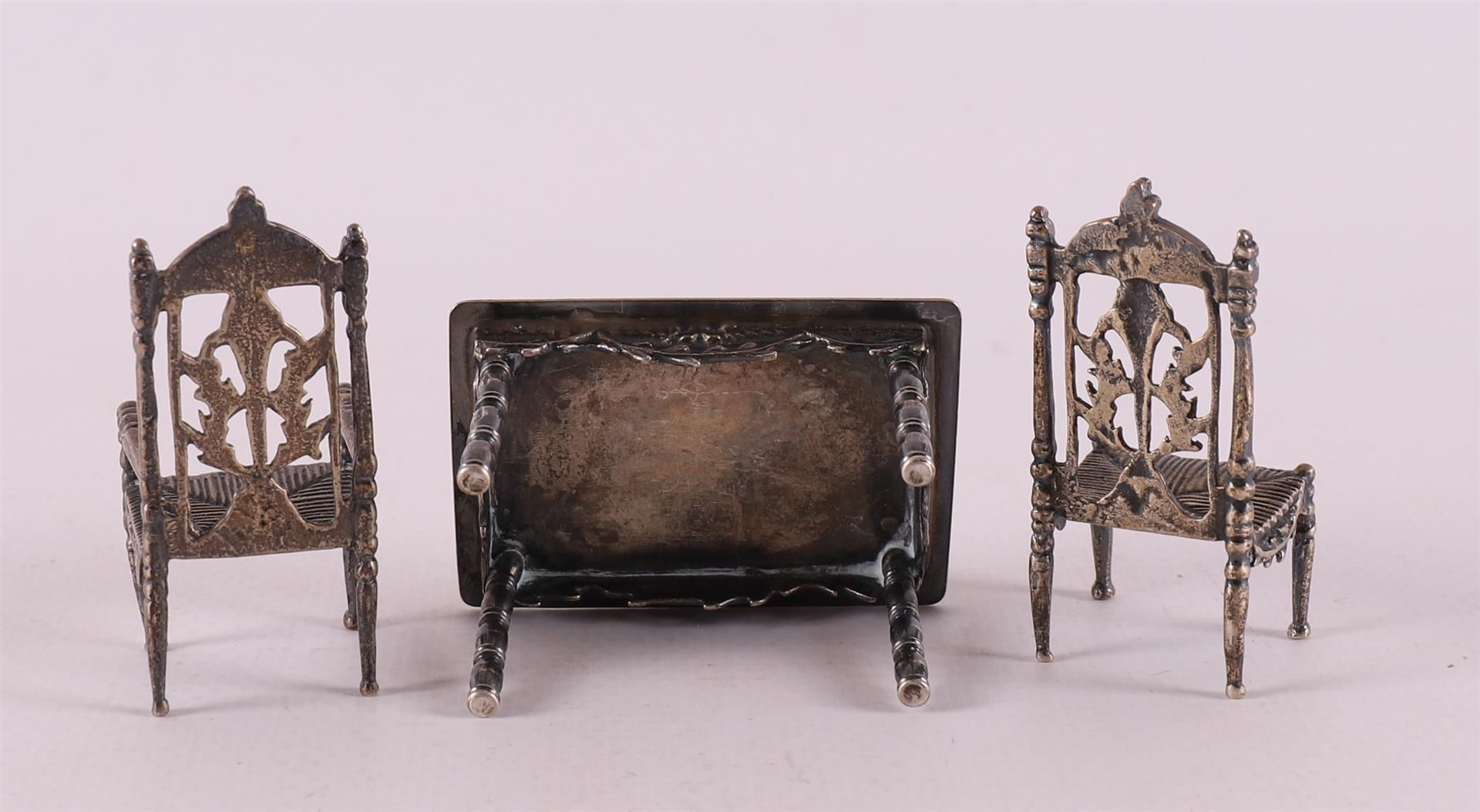 Etagere silver. A table with two chairs, 20th century. - Image 3 of 3