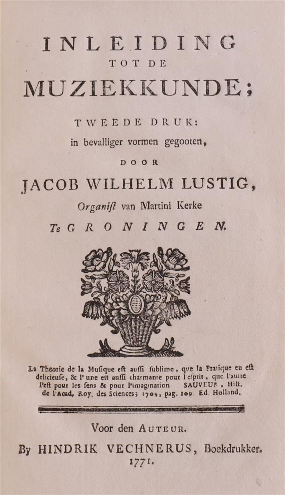 Jacob Wilhelm Lustig. “Introduction to Musicology”. Published in 1771. - Image 2 of 2