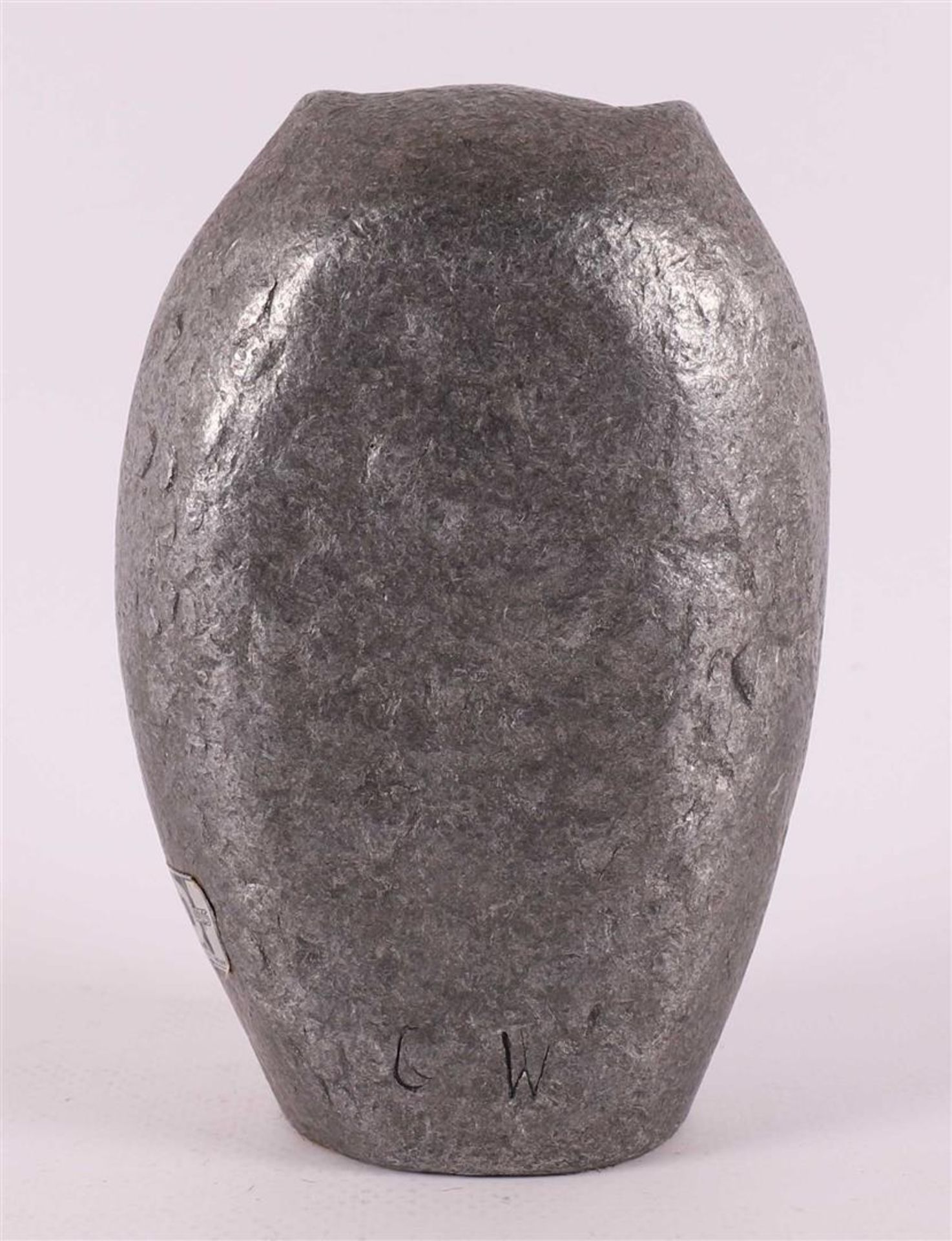 An aluminum sculpture of an owl, Willy Ceysens (1929-2007), - Image 2 of 6