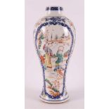 A porcelain baluster-shaped 'Mandarin' vase, China, Qianlong, 18th century.