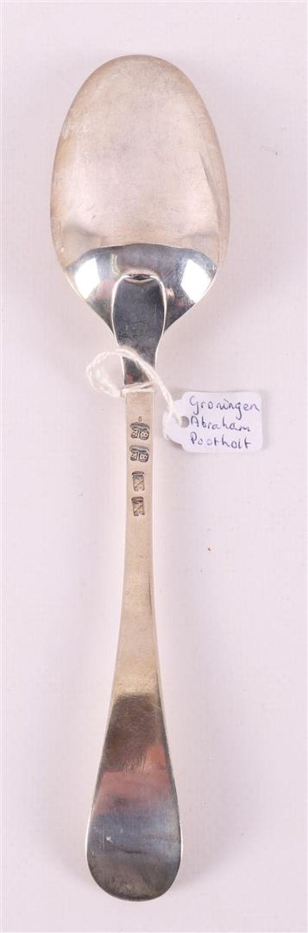 Three 1st grade silver spoons 925/1000, Groningen, year letter 1787-1788. - Image 3 of 4
