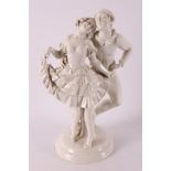 A white porcelain sculpture of a dancing couple, Germany
