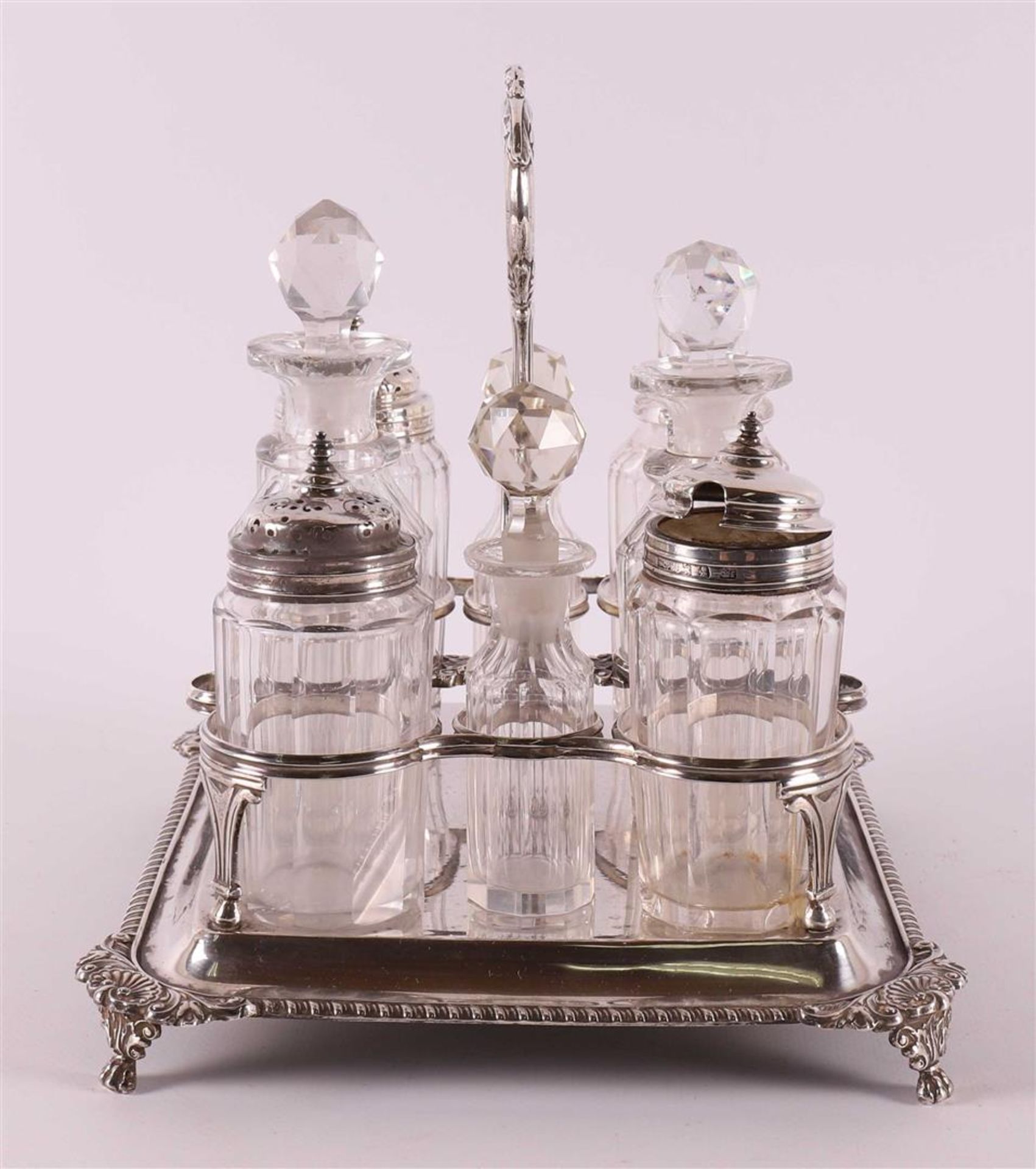 A table set with silver frames and silver case, England, London, - Image 2 of 10