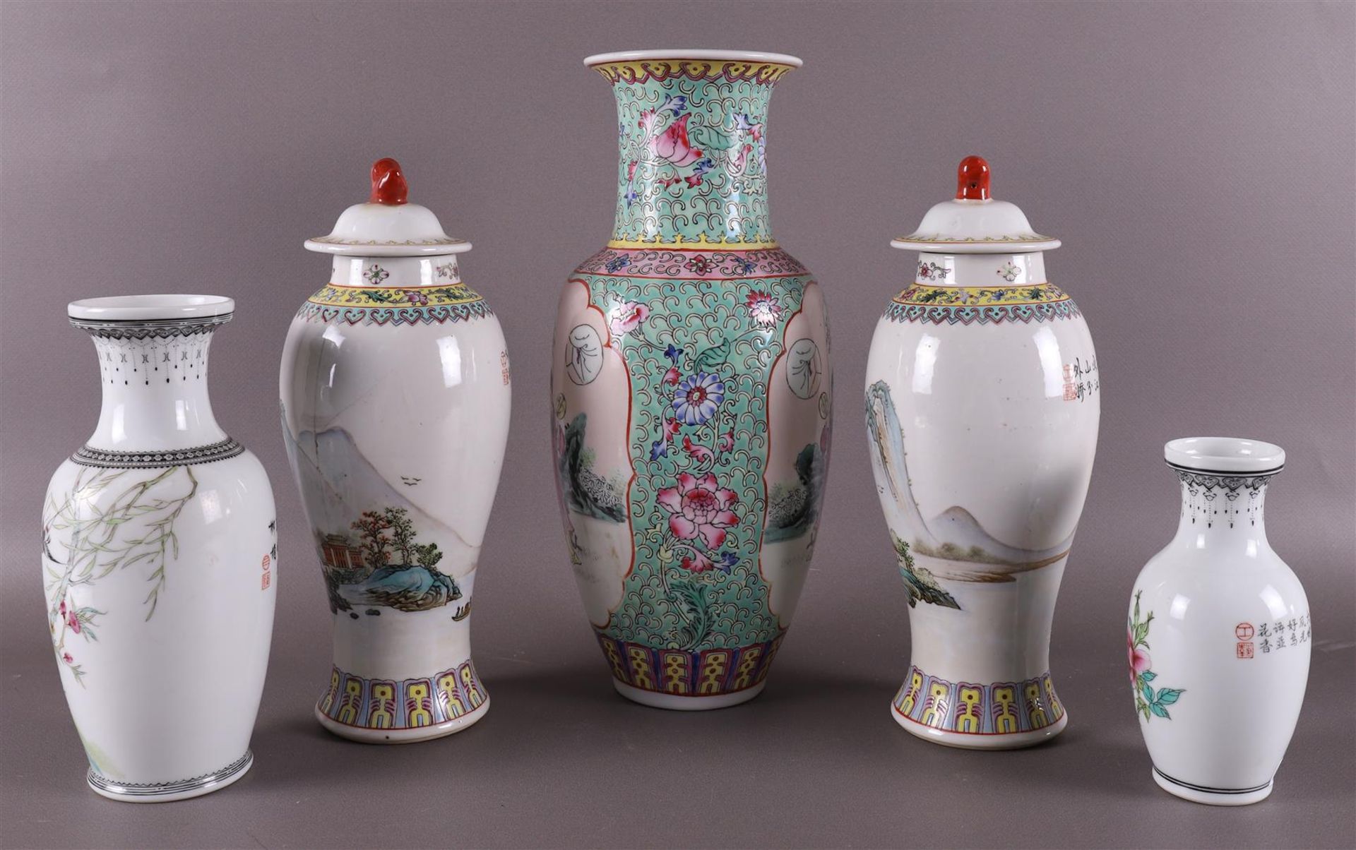 A lot of various porcelain vases, China, 20th century. - Image 2 of 10