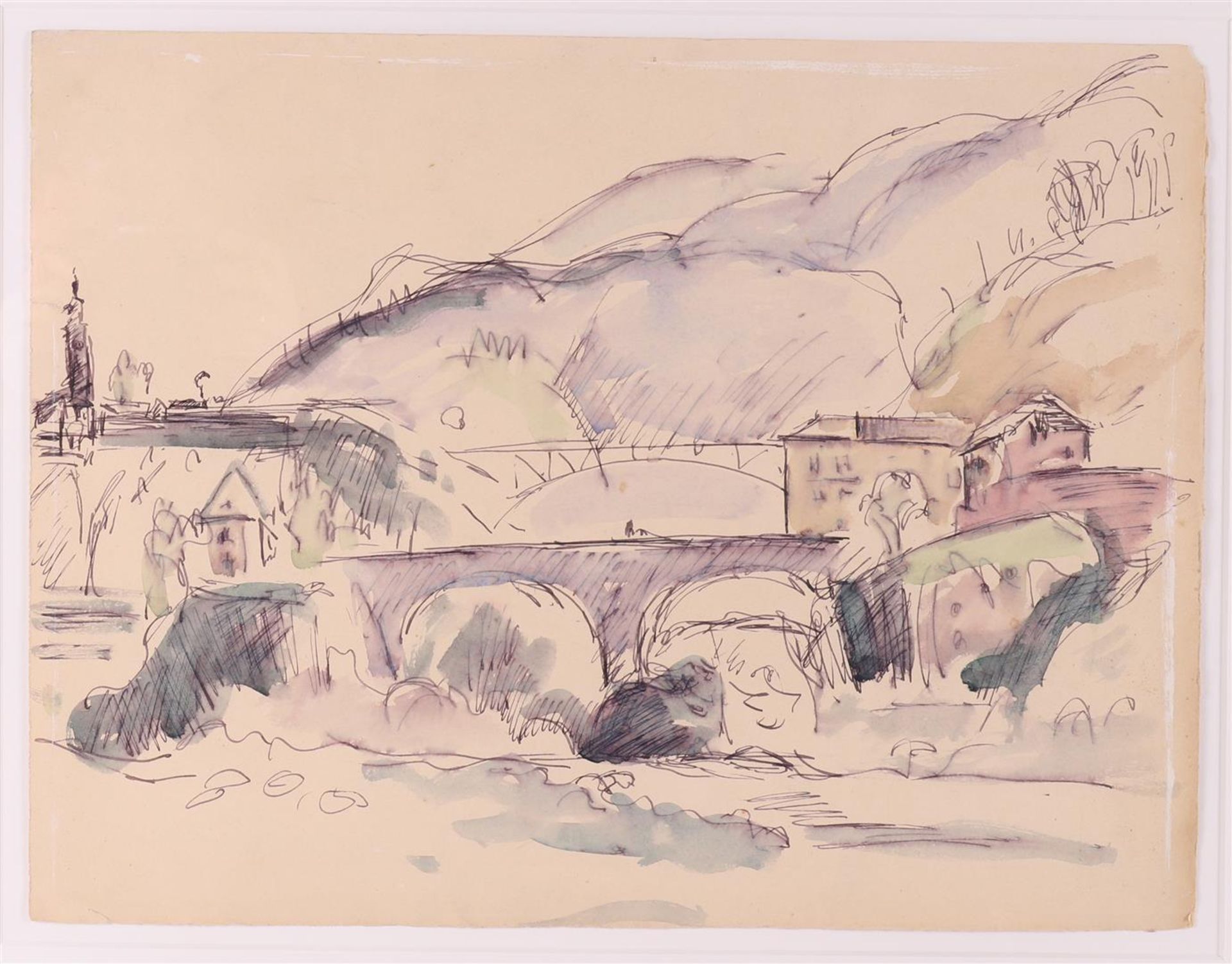 Wiegers, Jan (Oldenhove 1893 A'dam-1959) 'Italian landscape', - Bild 2 aus 2