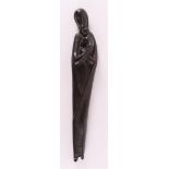 A brown patinated bronze wall sculpture of Madonna and Child, ca. 1950.
