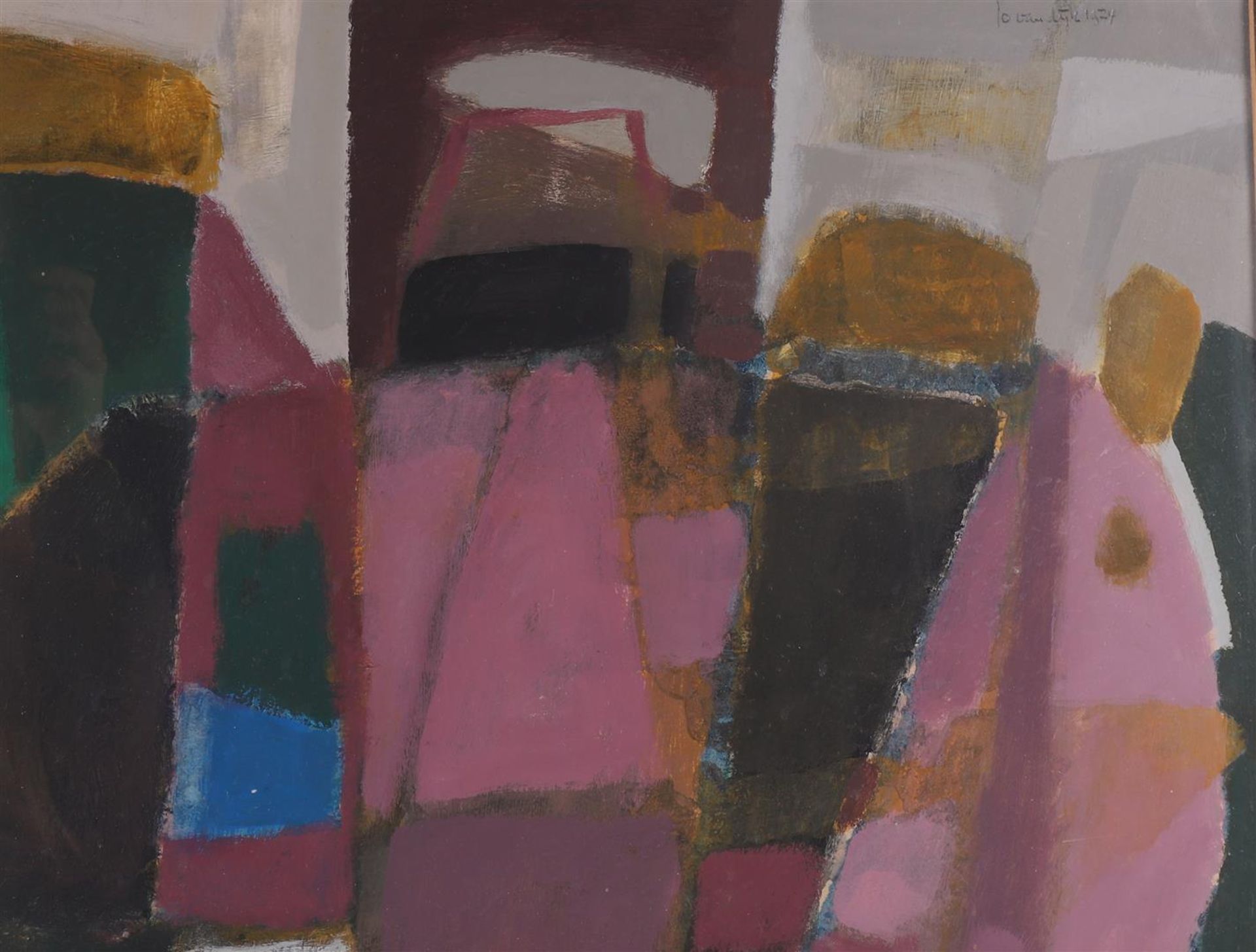 Dijk, van Jo (1931-1999) “Composition”, 1974. - Image 4 of 6