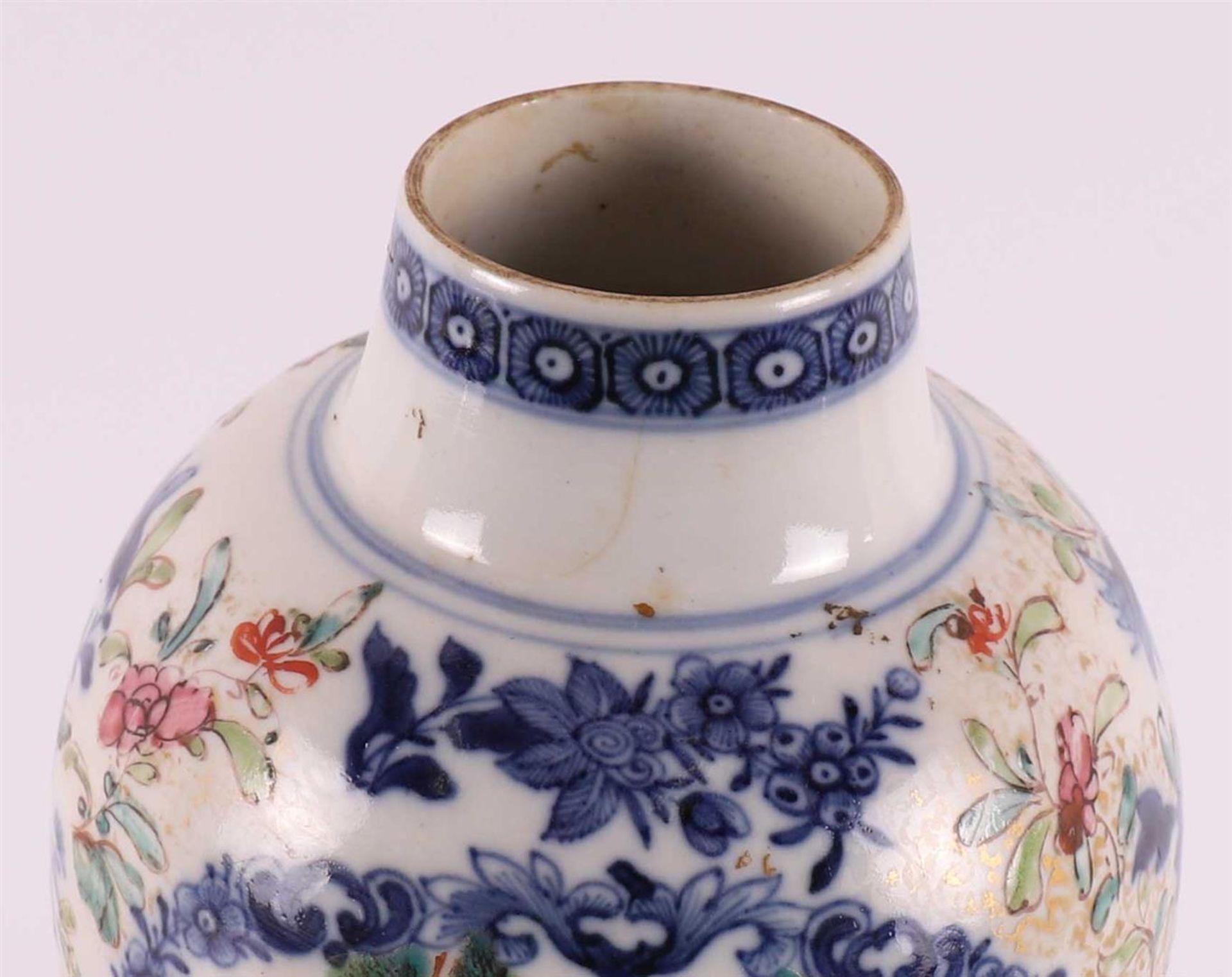 A porcelain baluster-shaped 'Mandarin' vase, China, Qianlong, 18th century. - Image 7 of 8