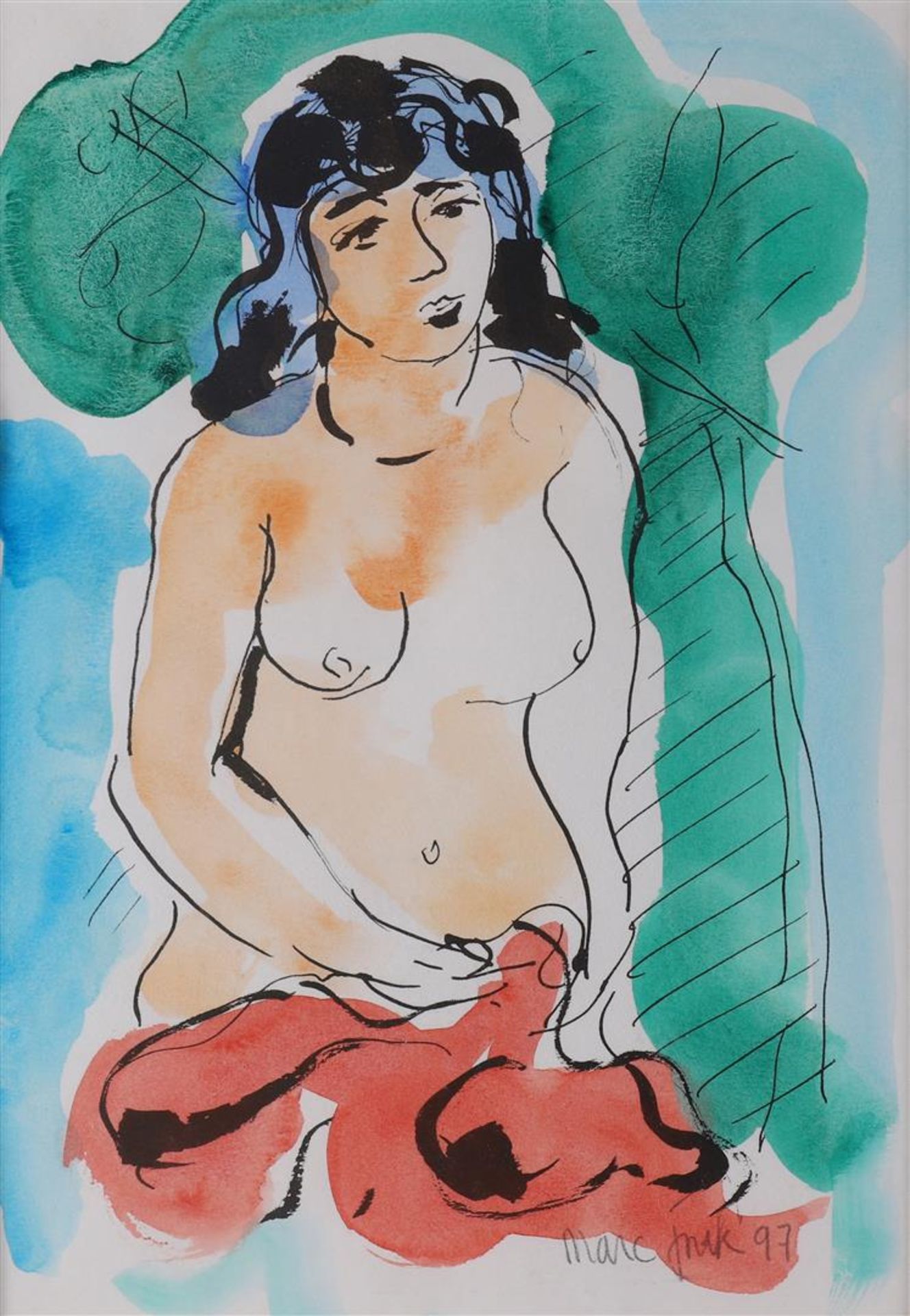 Jonk, Marc (Amsterdam 1951-) 'Female nude', - Bild 2 aus 2