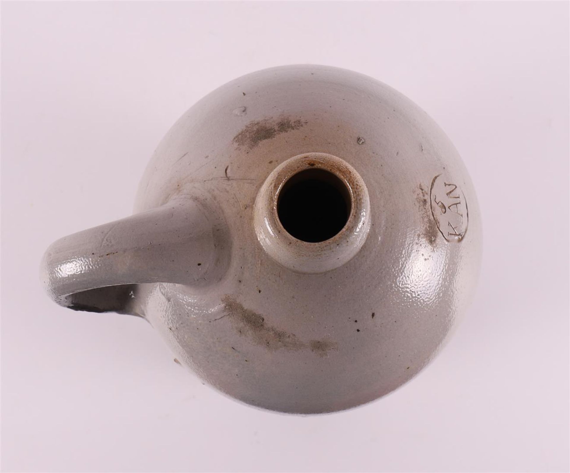 A gray 'gres' stoneware 5-chance jug, around 1900. - Image 4 of 5