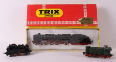 Three various Trix locomotives, including one in original box.