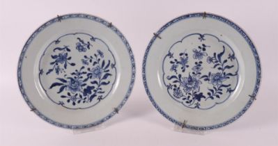A set of blue/white porcelain plates, China, Qianlong, 18th century.